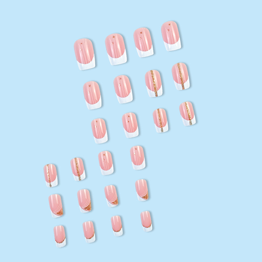 Wholesale Plastic French Glitter Line Nail Art Chips